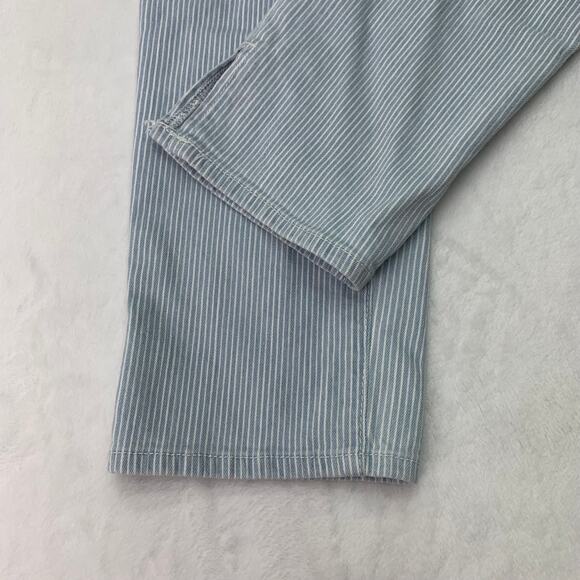 Chico's Sz 10 Petite So Slimming Girlfriend Slim Leg Blue White Stretch Jeans - Picture 8 of 10